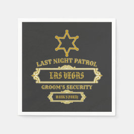 Servilleta De Papel Groom's Security Last Night Patrol