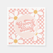 Groovy Baby Pink Daisy Checker