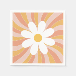 Servilleta De Papel Groovy Boho Retro Daisy Sunshine