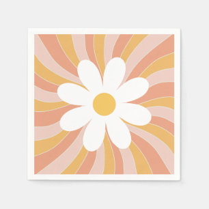 Servilleta De Papel Groovy Boho Retro Daisy Sunshine