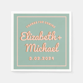 Servilleta De Papel Groovy Bold Blue Pink Funky