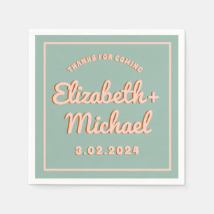 Servilleta De Papel Groovy Bold Blue Pink Funky