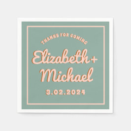 Servilleta De Papel Groovy Bold Blue Pink Funky