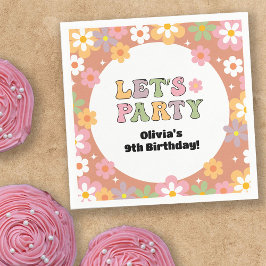 Servilleta De Papel Groovy Daisies Chica Hippie Cumpleaños