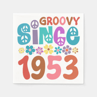 Servilleta De Papel Groovy desde 1953 70º cumpleaños