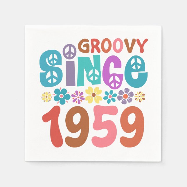 Servilleta De Papel Groovy desde 1959 (Anverso)