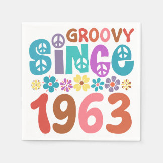 Servilleta De Papel Groovy desde 1963 60º cumpleaños