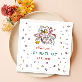 Servilleta De Papel Groovy Disco Ball Navidades Napkins de la fiesta d