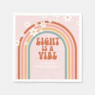 Servilleta De Papel Groovy Eight es una vibra margarita arcoíris cumpl