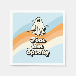 Servilleta De Papel groovy Ghost retro Halloween cuatro veces espeluzn