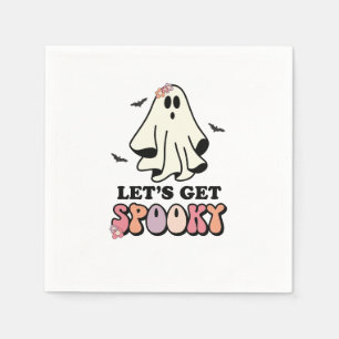 Servilleta De Papel groovy Ghost retro Halloween Cumpleaños