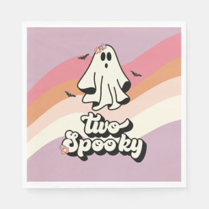 Servilleta De Papel groovy Ghost retro Halloween Dos cumpleaños espelu
