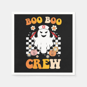 Servilleta De Papel Groovy Halloween Boo Boo Crew Enfermera Fantasma