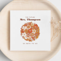 Groovy Hippie Floral Rosa Naranja Despedida de Sol