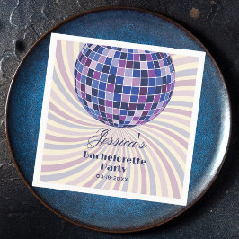Servilleta De Papel Groovy Last Disco Bachelorette de Retro 70
