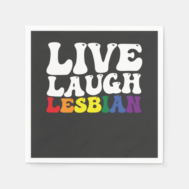 Servilleta De Papel Groovy Live Laude Orgullo LGBT Lesbiana (Anverso)