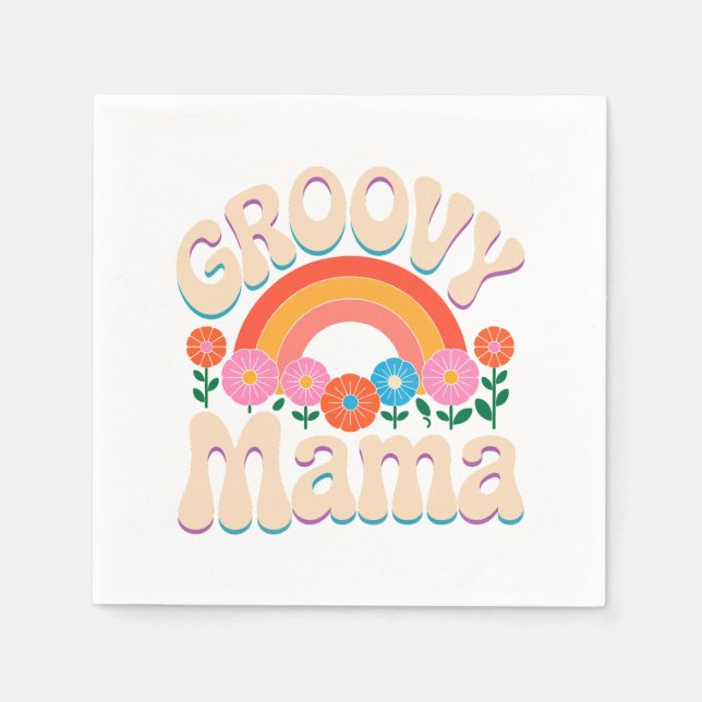 Servilleta De Papel Groovy Mama Boho Vibes (Anverso)