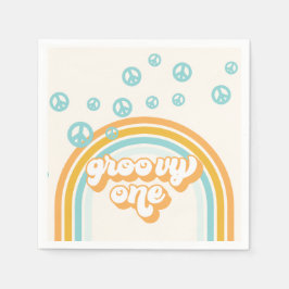Servilleta De Papel Groovy One Retro Boy cumpleaños 1