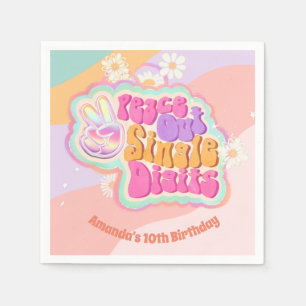 Servilleta De Papel Groovy Peace Out Single Digits 10