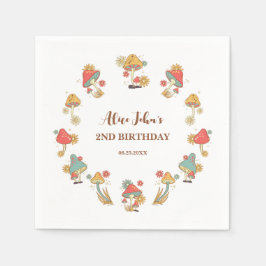 Servilleta De Papel Groovy Psychedelic Mushroom Kids Cumpleaños