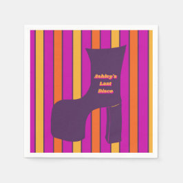 Servilleta De Papel Groovy Purple Disco Bachelorette