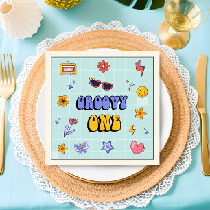 Servilleta De Papel Groovy Retro Hippie Napkins
