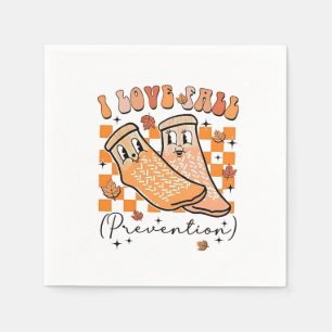 Servilleta De Papel Groovy Retro I Love Fall Prevention Funny