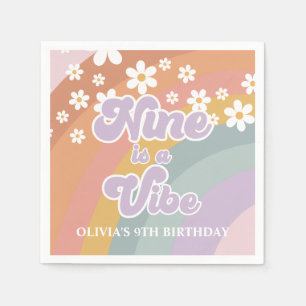 Servilleta De Papel Groovy Retro Nueve es un arco iris vibe