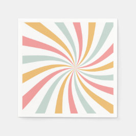 Servilleta De Papel Groovy Retro Swirl