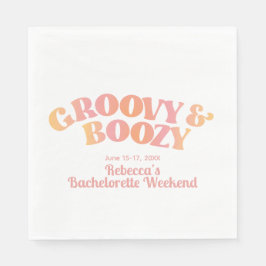 Servilleta De Papel Groovy rosa y toallas Personalizados adorables