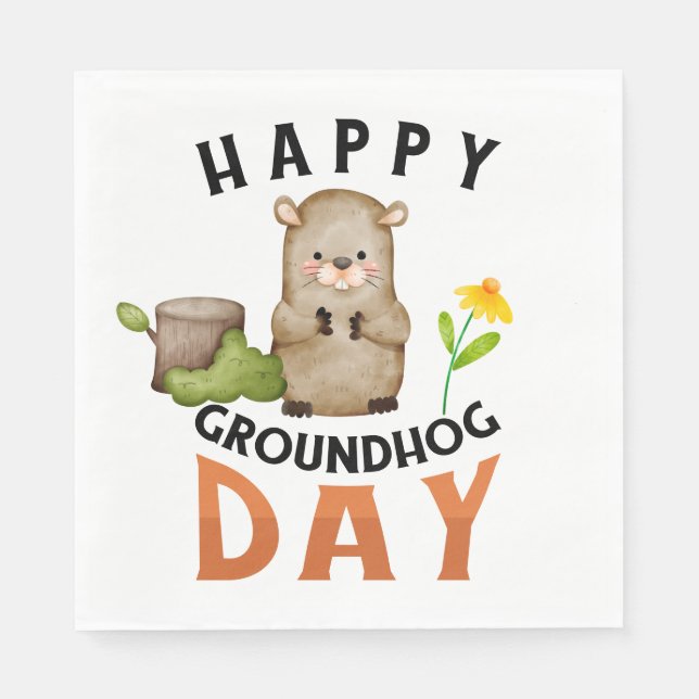 Servilleta De Papel Groundhog (Anverso)