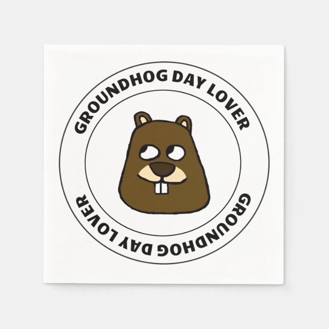 Servilleta De Papel Groundhog Day Lover (Anverso)