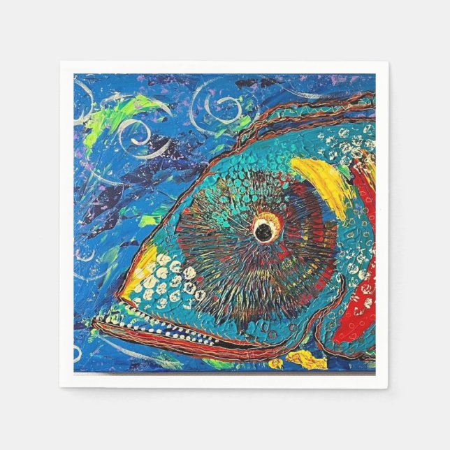 Servilleta De Papel Grouper Cocktail Napkins (Anverso)