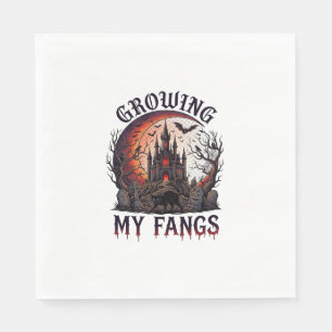 Servilleta De Papel Growing Fangs Halloween Castillo Embrujado Gato Ne