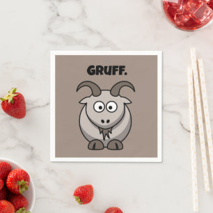 Servilleta De Papel Gruff Gray Goat Funny Fairy Tale Personalizado