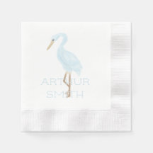 Grulla azul acuarela