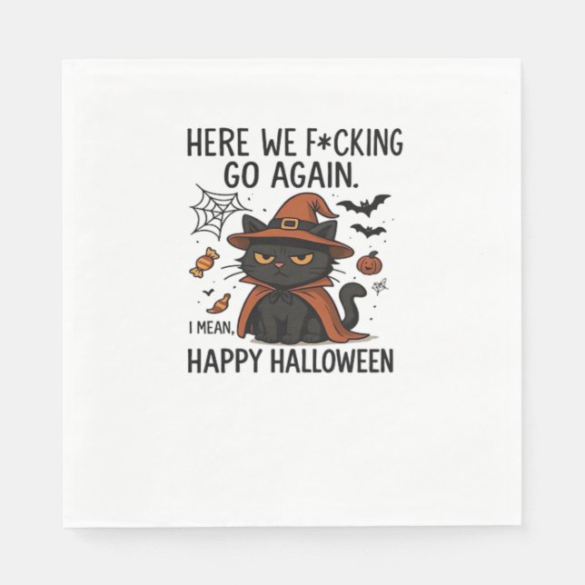 Servilleta De Papel Grumpy Cat Halloween Classic T-Shirt (Anverso)