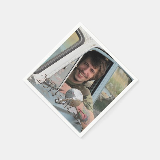 Servilleta De Papel Grunge Brown, partido de graduación de fotografía  (Borde)