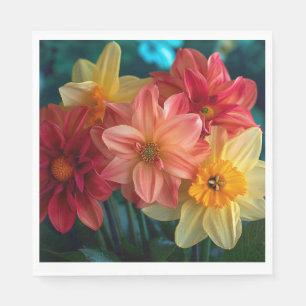 Servilleta De Papel Grupo de Dahlias
