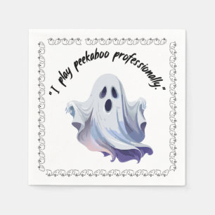 Servilleta De Papel Grupo de fantasmas de Halloween encendido