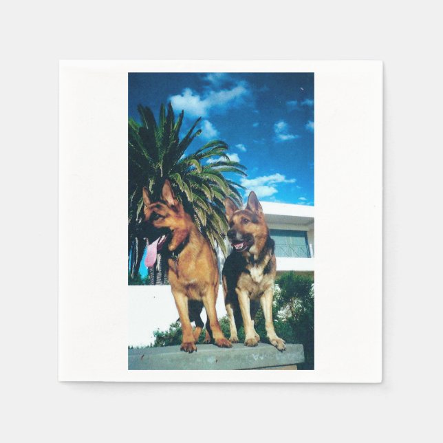 Servilleta De Papel grupo germano de pastores (Anverso)