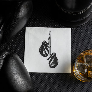 Servilleta De Papel Guantes de boxeo colgantes vintage luchador retro