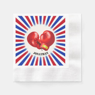 Servilleta De Papel Guantes de boxeo patrióticos Diseño de pañales