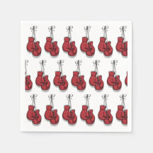 Guantes rojos de la fiesta de cumpleaños del boxeo