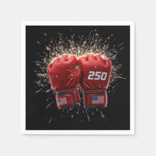 Servilleta De Papel Guantes rojos de la UFC contra los EE.UU.