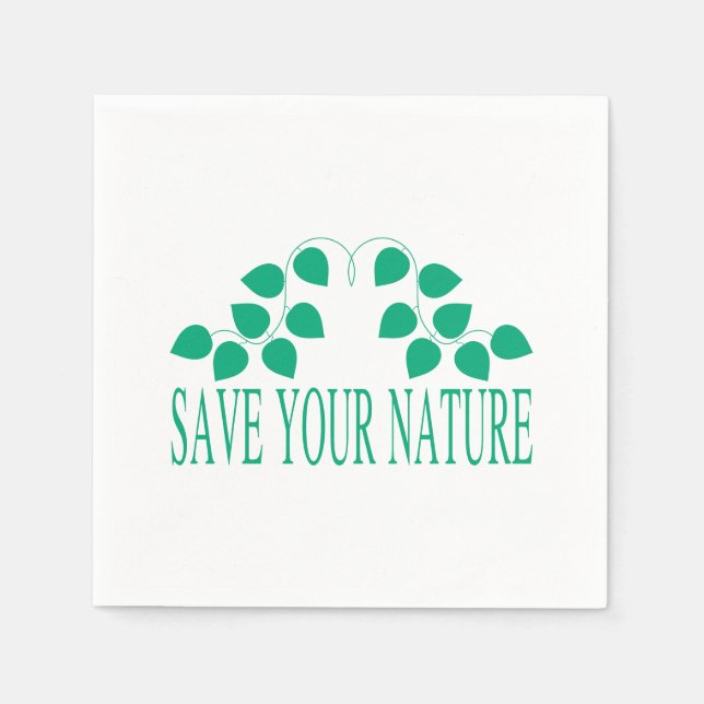 Servilleta De Papel Guardar las toallas naturales (Anverso)