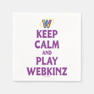 Servilleta De Papel Guarde la calma y el juego Webkinz