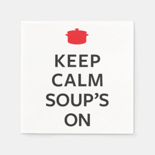 Servilleta De Papel Guarde la sopa tranquila encendido