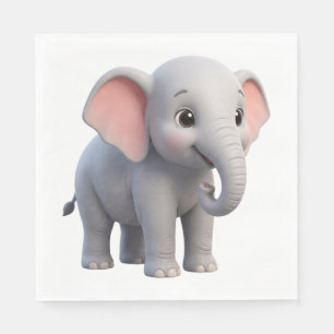 Servilleta De Papel Guardería de dibujos animados de elefante bebé lin