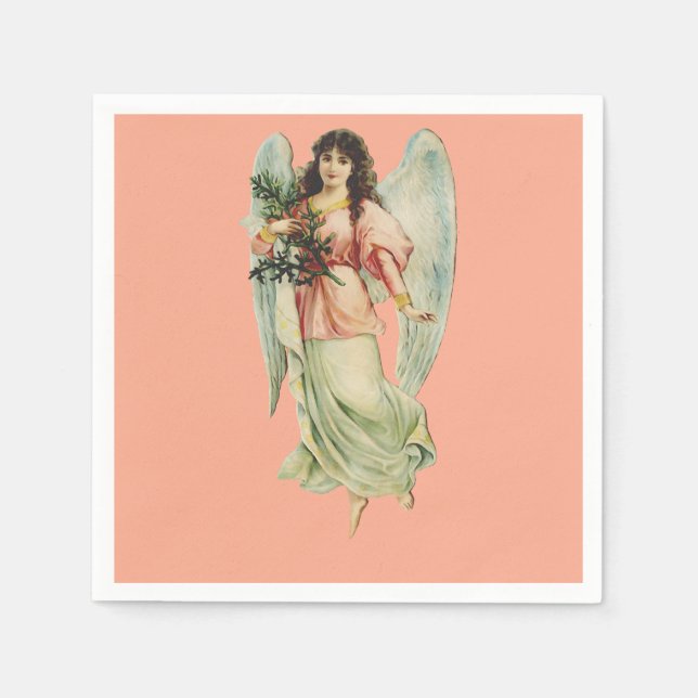 Servilleta De Papel Guardian Angel Divine Watchfulness & Grace Art (Anverso)